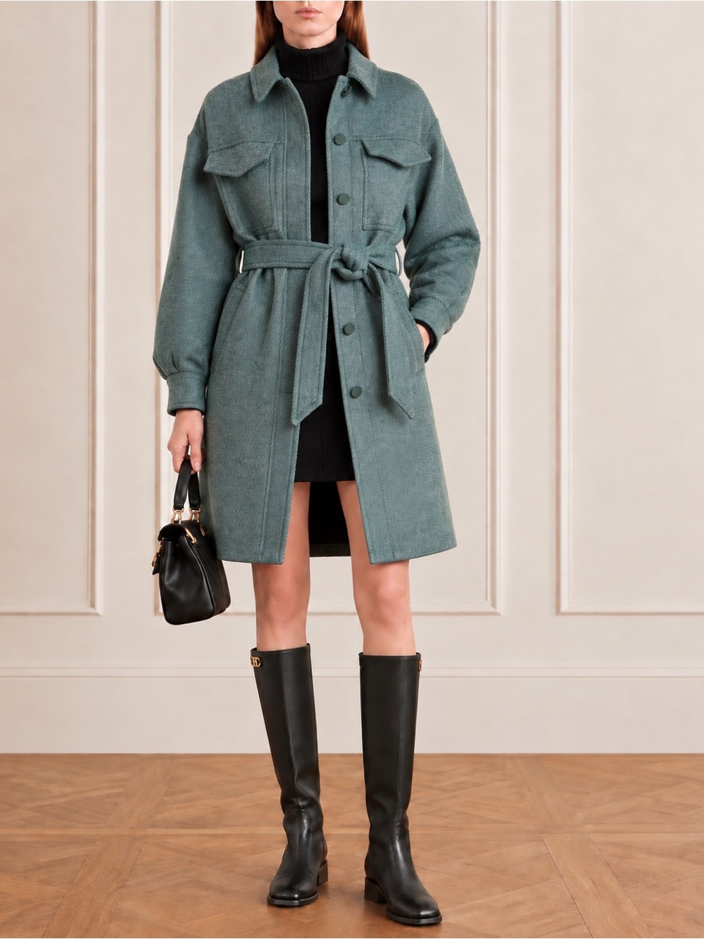 Ted Baker wool blend shirt coat